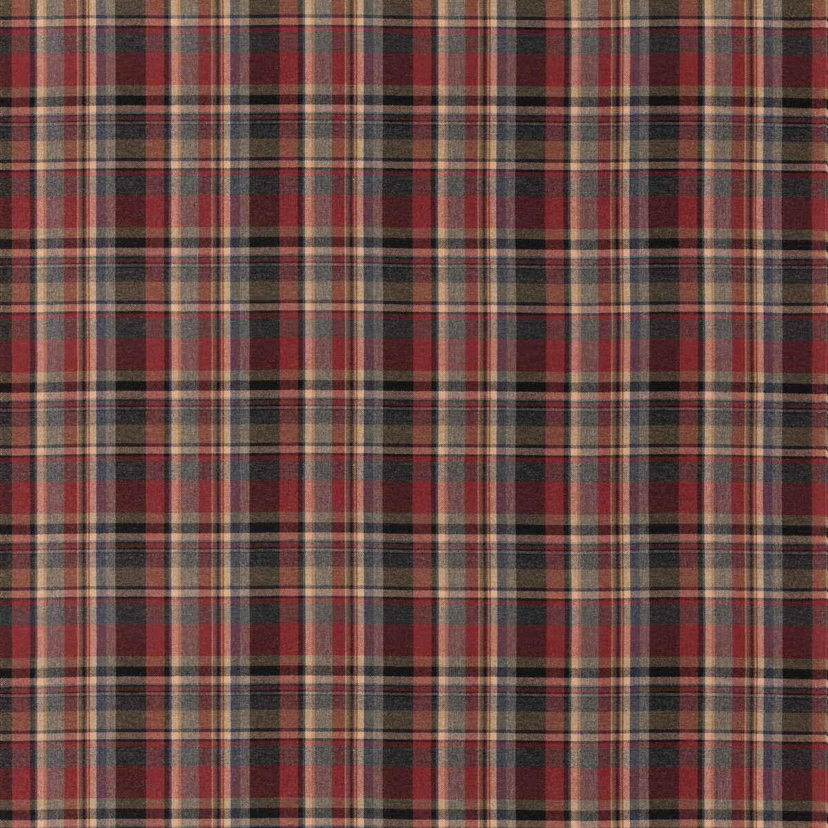 Fd838a440 Lindisfarne Plaid Charcoal Red Mulberry Fabric - MULBERRY Fabric