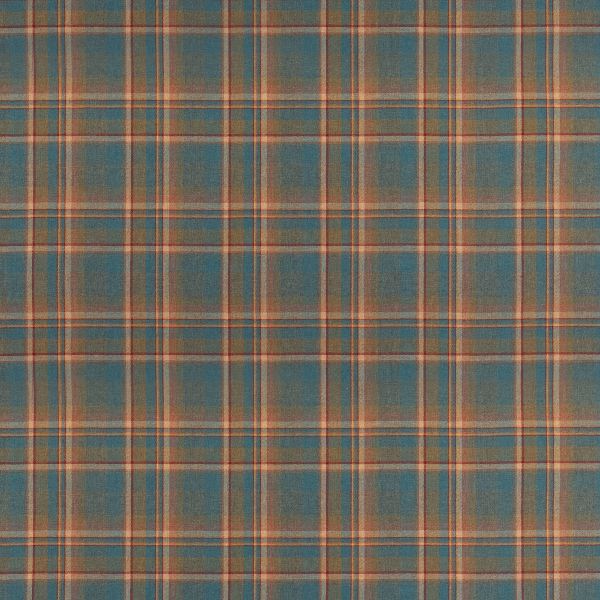 Lindisfarne Plaid - Teal - FD838.R11.0 - Mulberry Fabric - Mulberry Fabric