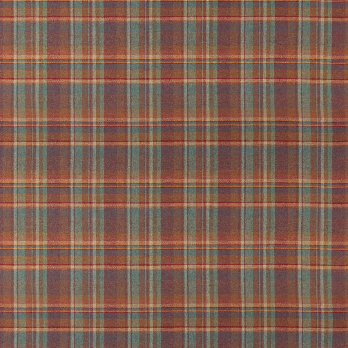Lindisfarne Plaid - Red/Teal - FD838.V87.0 - Mulberry Fabric