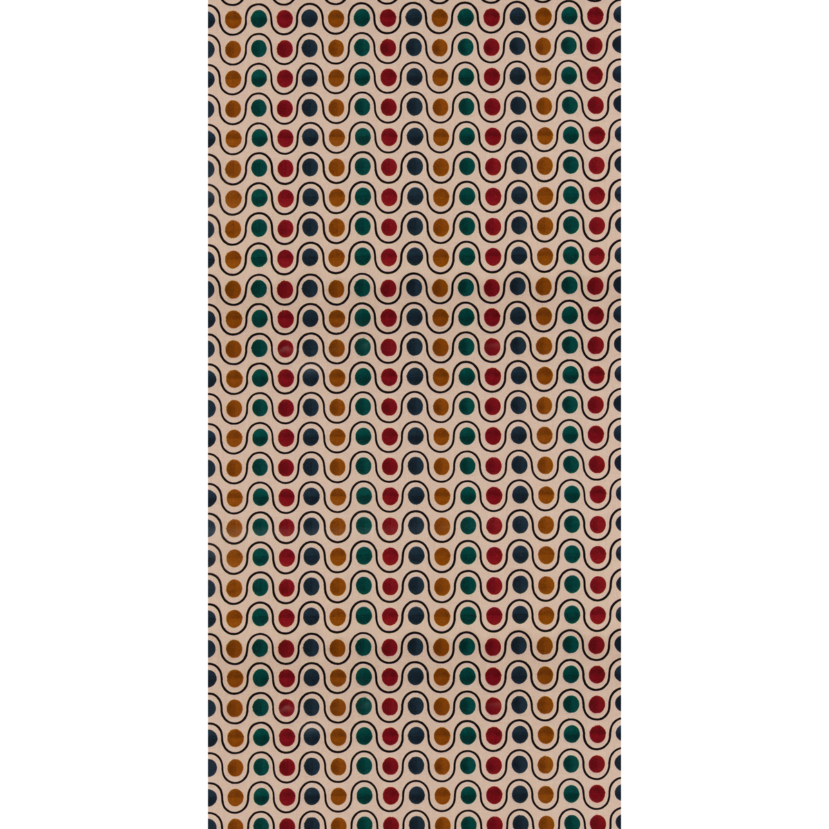 Wicket - Teal/Red - Mulberry Fabric