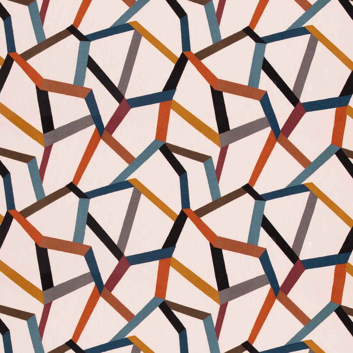 Fd848r500 Beltane Teal Spice Mulberry Fabric - MULBERRY Fabric