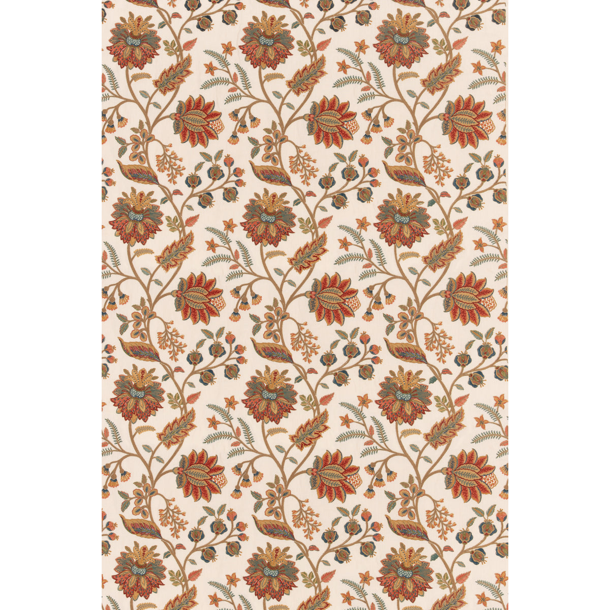 Oakhill - Blue/Russet - FD864.H105.0 - Mulberry Fabric - Mulberry Fabric