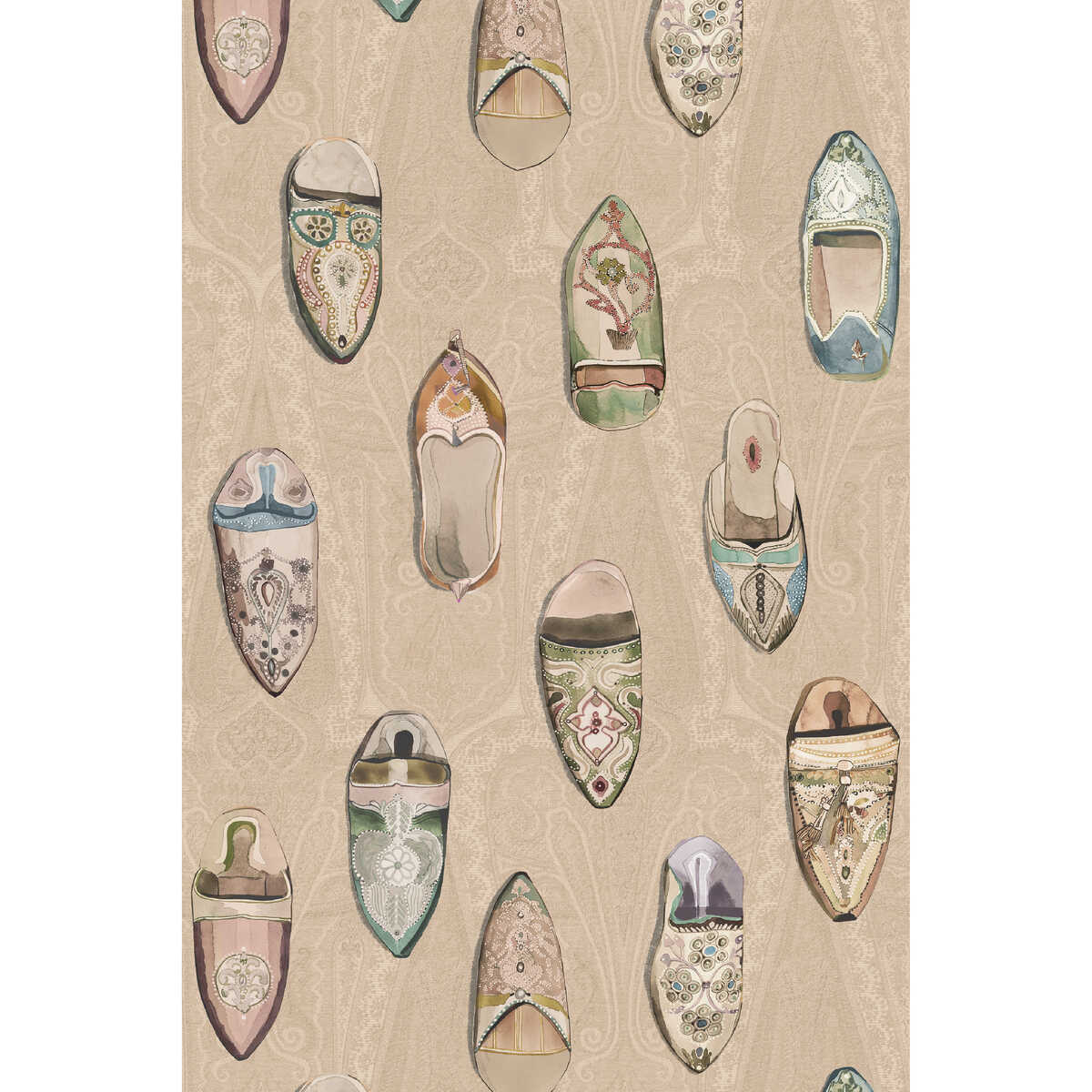 Babouches - Ivory - MULBERRY Wallpaper
