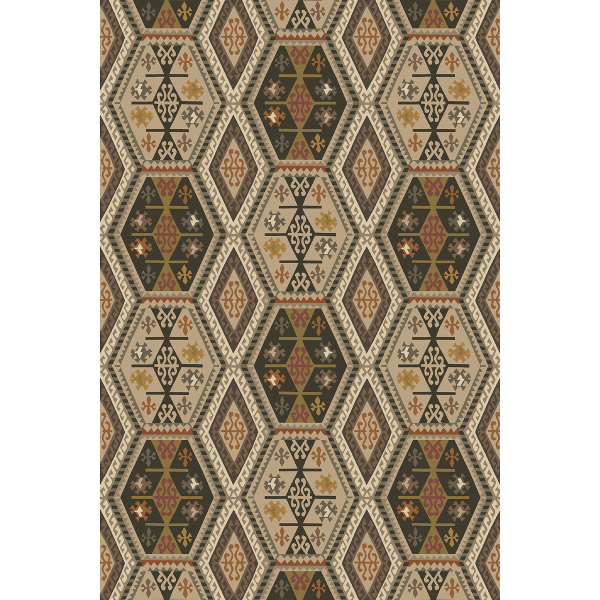 Buckland - Woodsmoke - Mulberry Wallpaper