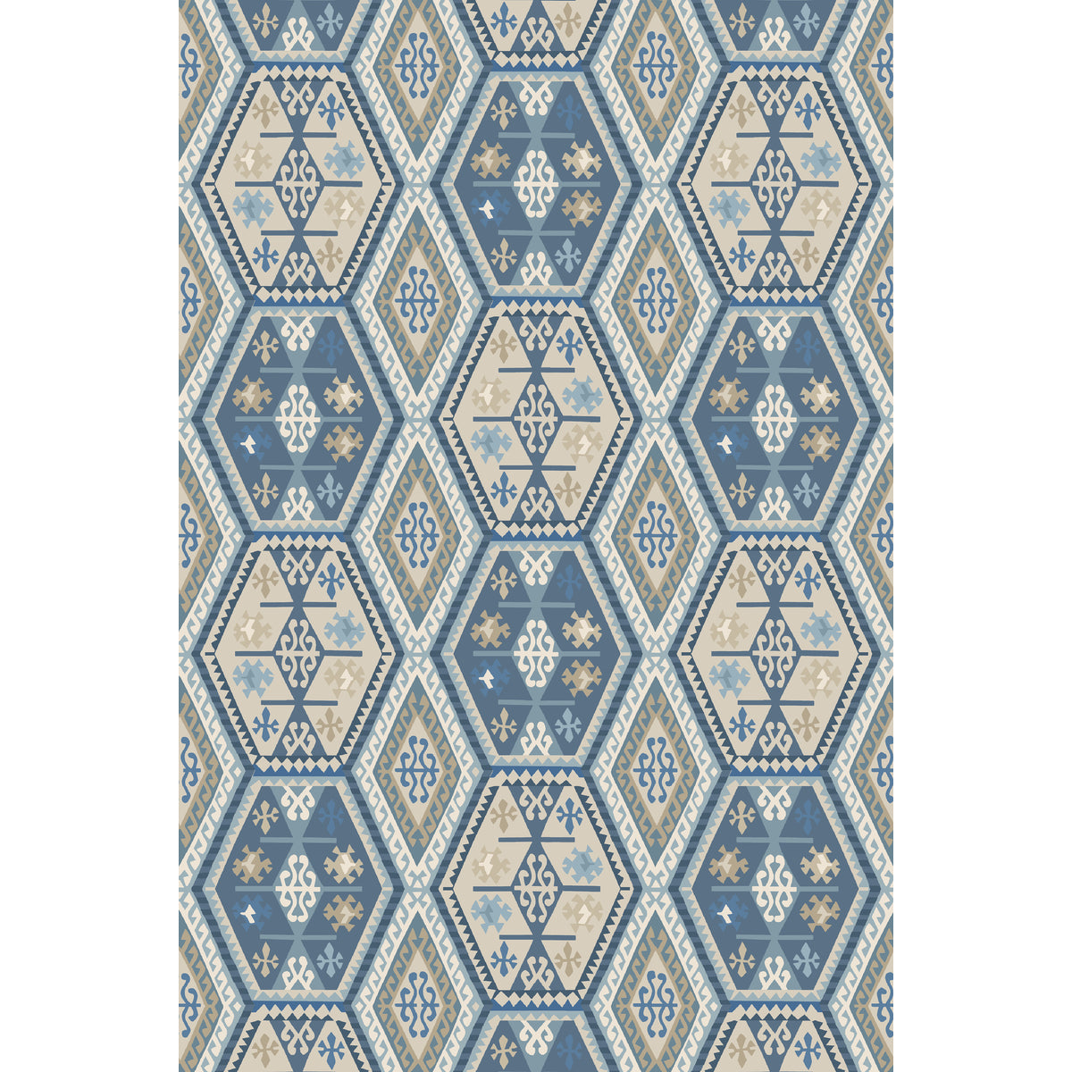 Buckland - Blue - FG098.H101.0 - Mulberry Wallpaper - Mulberry Wallpaper
