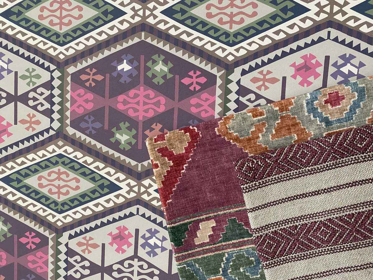 Fg098v540 Buckland Red Plum Mulberry Wallpaper - MULBERRY Wallpaper