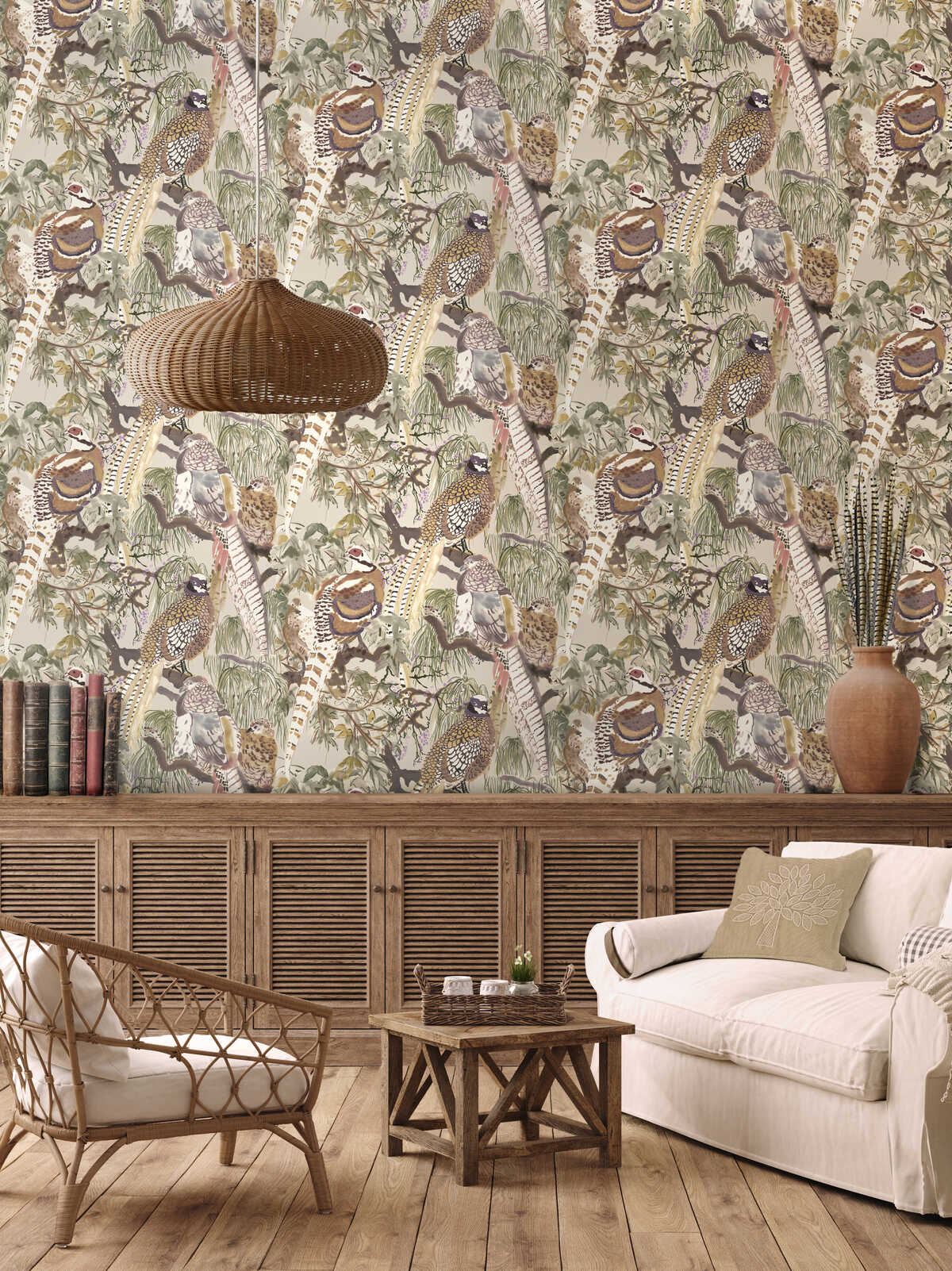 Game Birds - Antique - MULBERRY Papel pintado