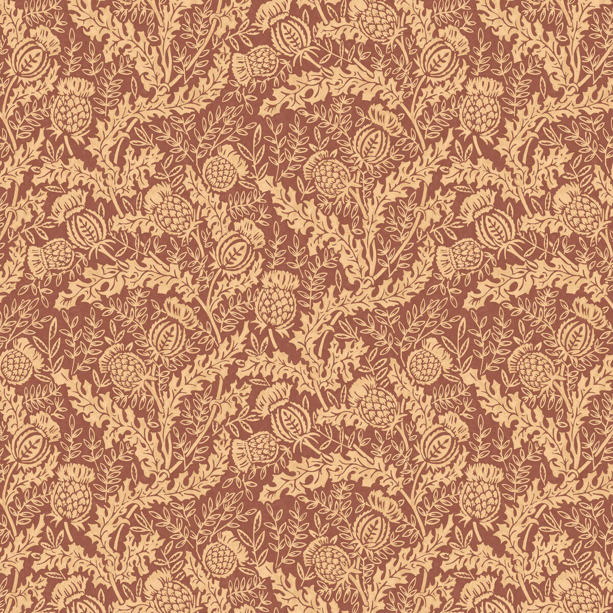 Mulberry Thistle - Plum - MULBERRY Wallpaper