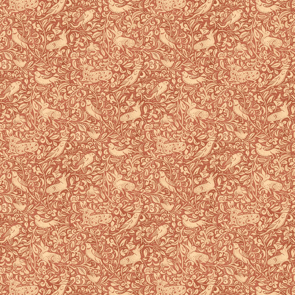 Hedgerow - Russet - MULBERRY Wallpaper