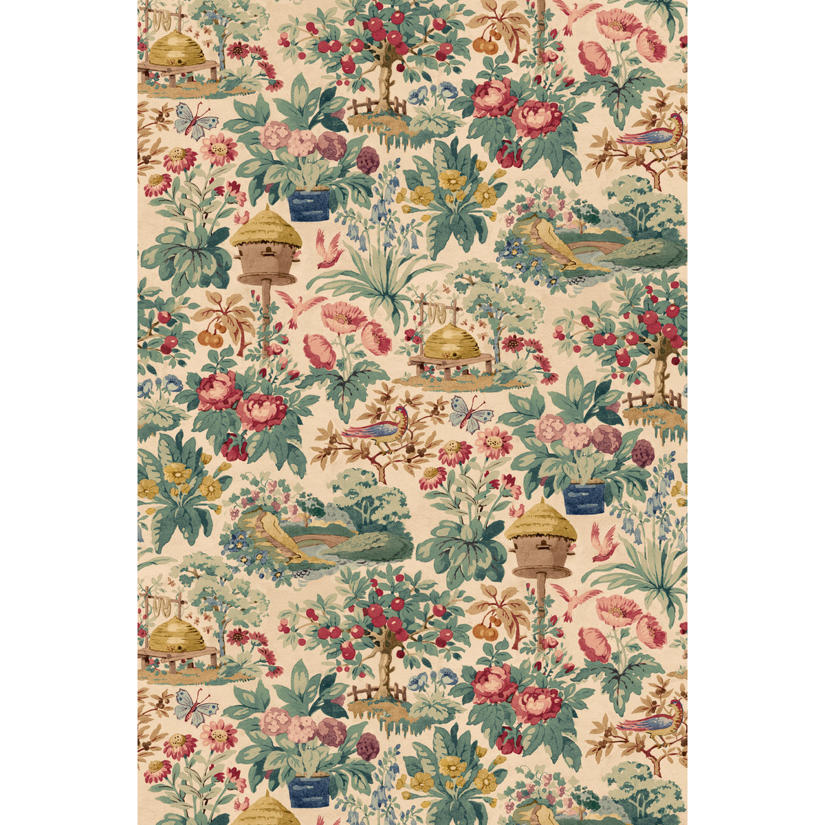 Mulberry Garden - Antique - FG132.J52.0 - Mulberry Wallpaper - Mulberry Wallpaper