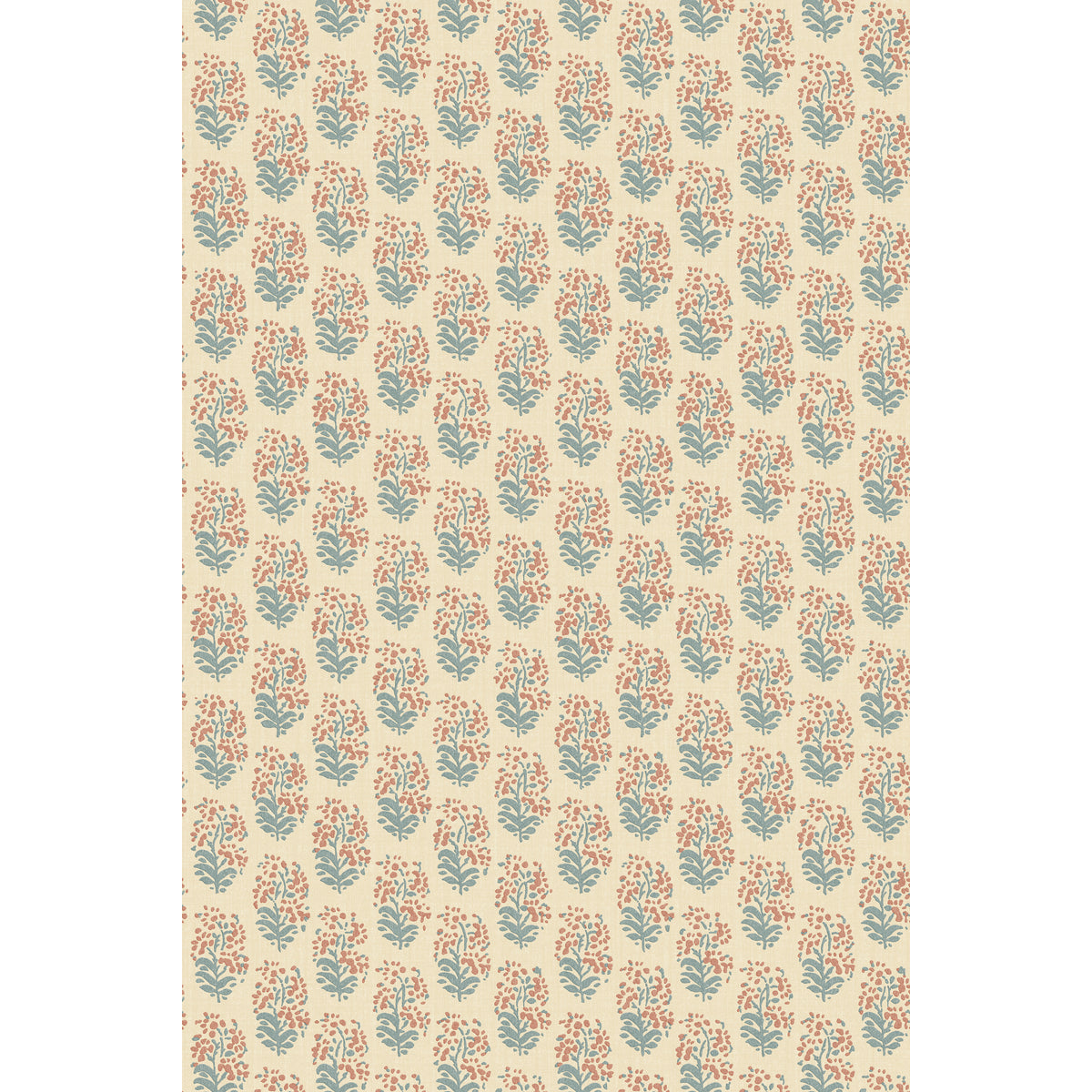 Heirloom Sprig - Teal/Spice - FG133.R50.0 - Mulberry Wallpaper - Mulberry Wallpaper