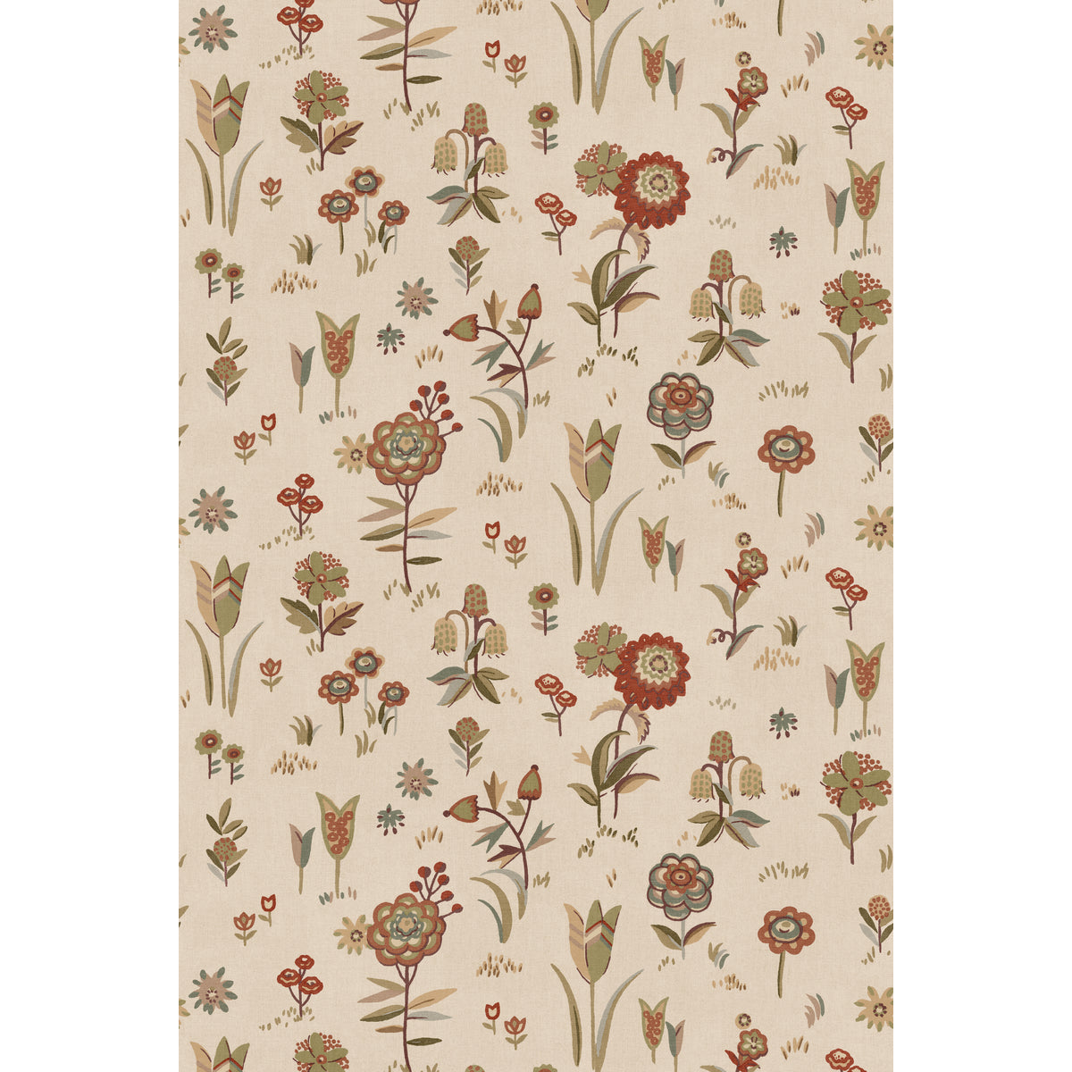 Firle Meadow - Russet - FG135.V55.0 - Mulberry Wallpaper - Mulberry Wallpaper