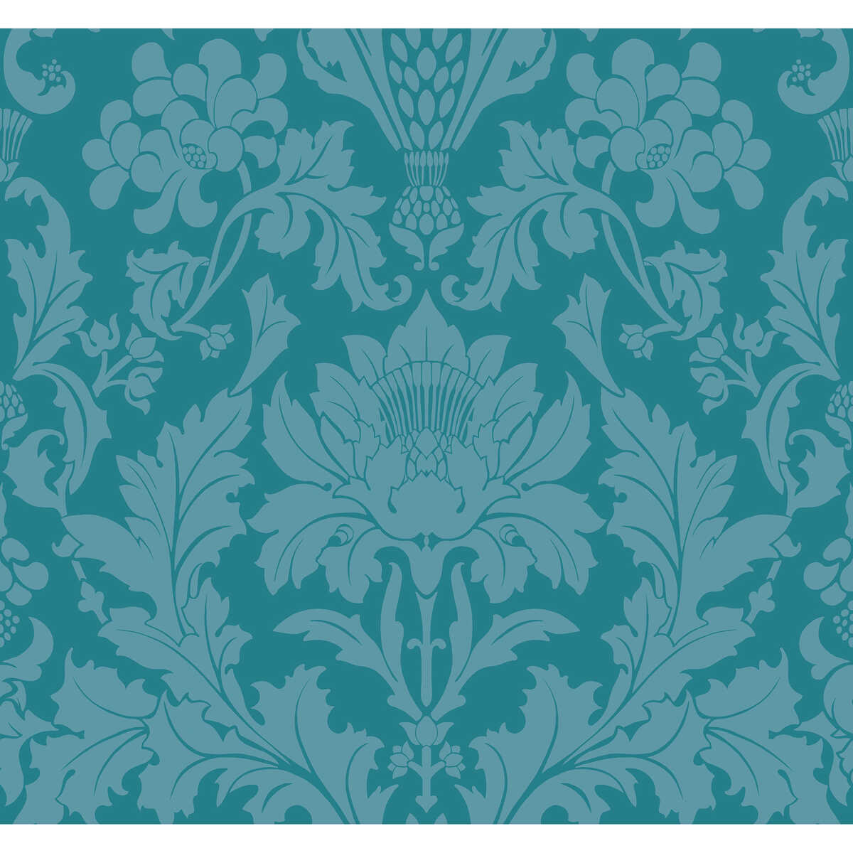 Fonteyn - Teal - COLE & SON Wallpaper