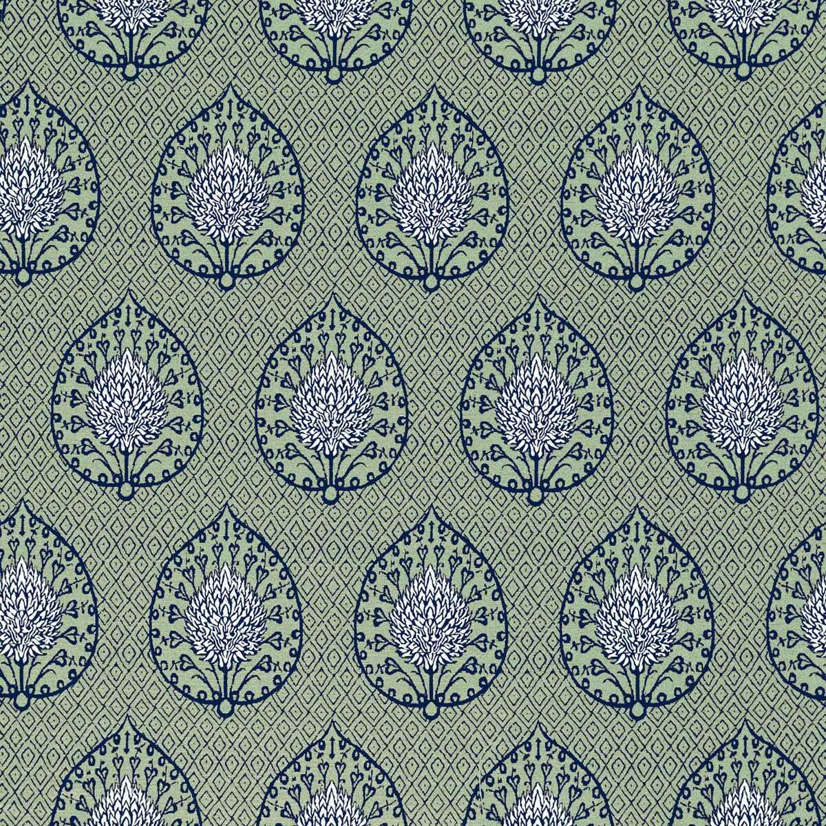 Palmeta - Fondo Verde - GASTON Y DANIELA Fabric