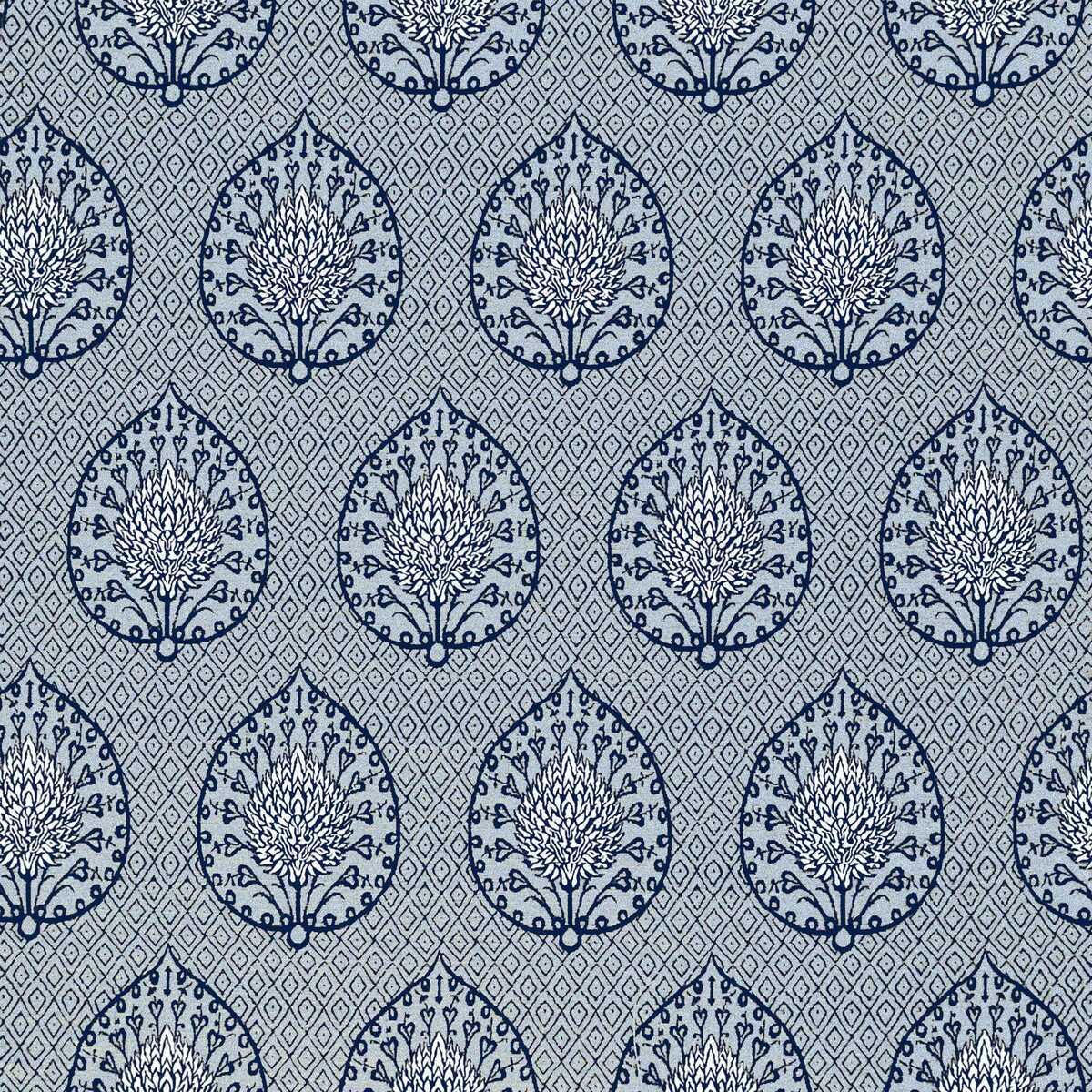 Palmeta - Fondo Azul - GASTON Y DANIELA Fabric