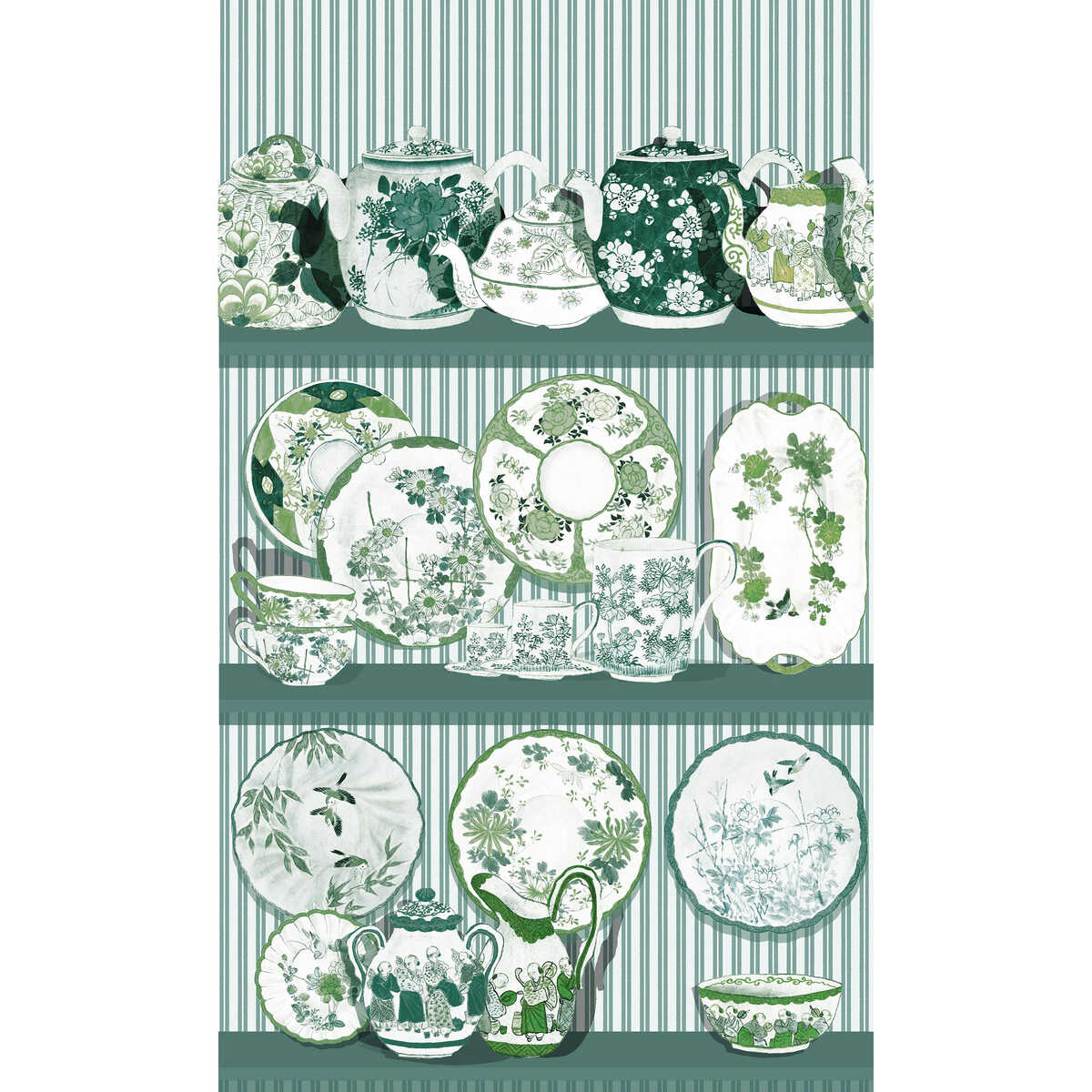 Tea Time - Verde - GASTON Y DANIELA Wallpaper