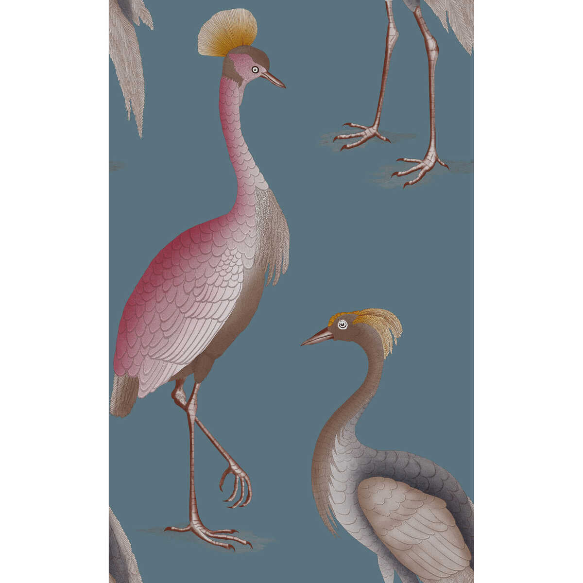 Garzas - Azul Oscuro - GASTON Y DANIELA Wallpaper