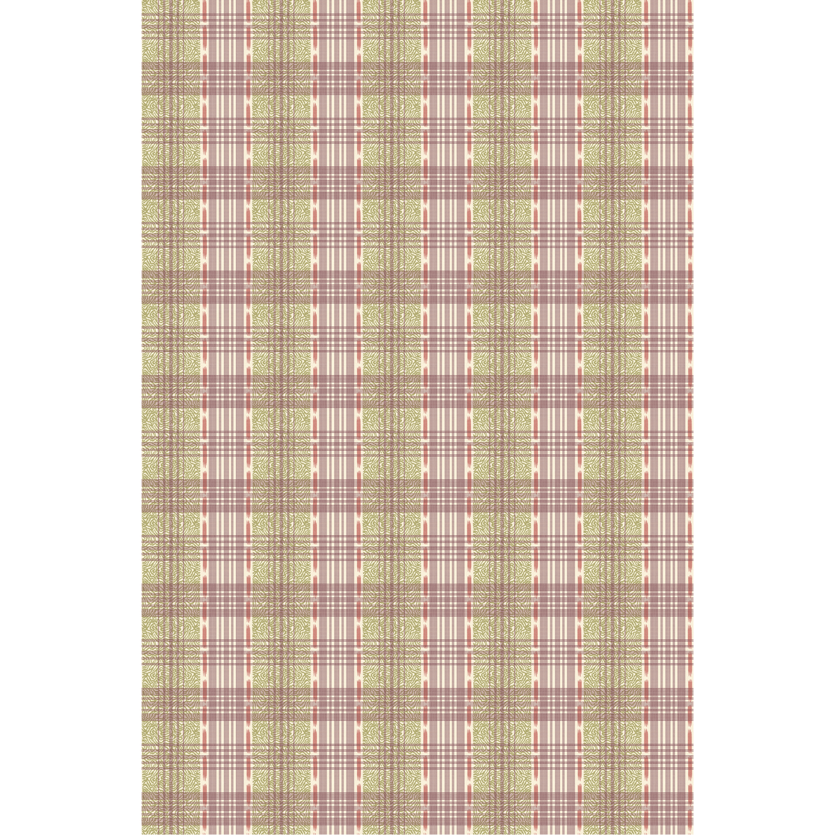 George & Minnie Squiggle Check - Berry - George & Minnie Fabric