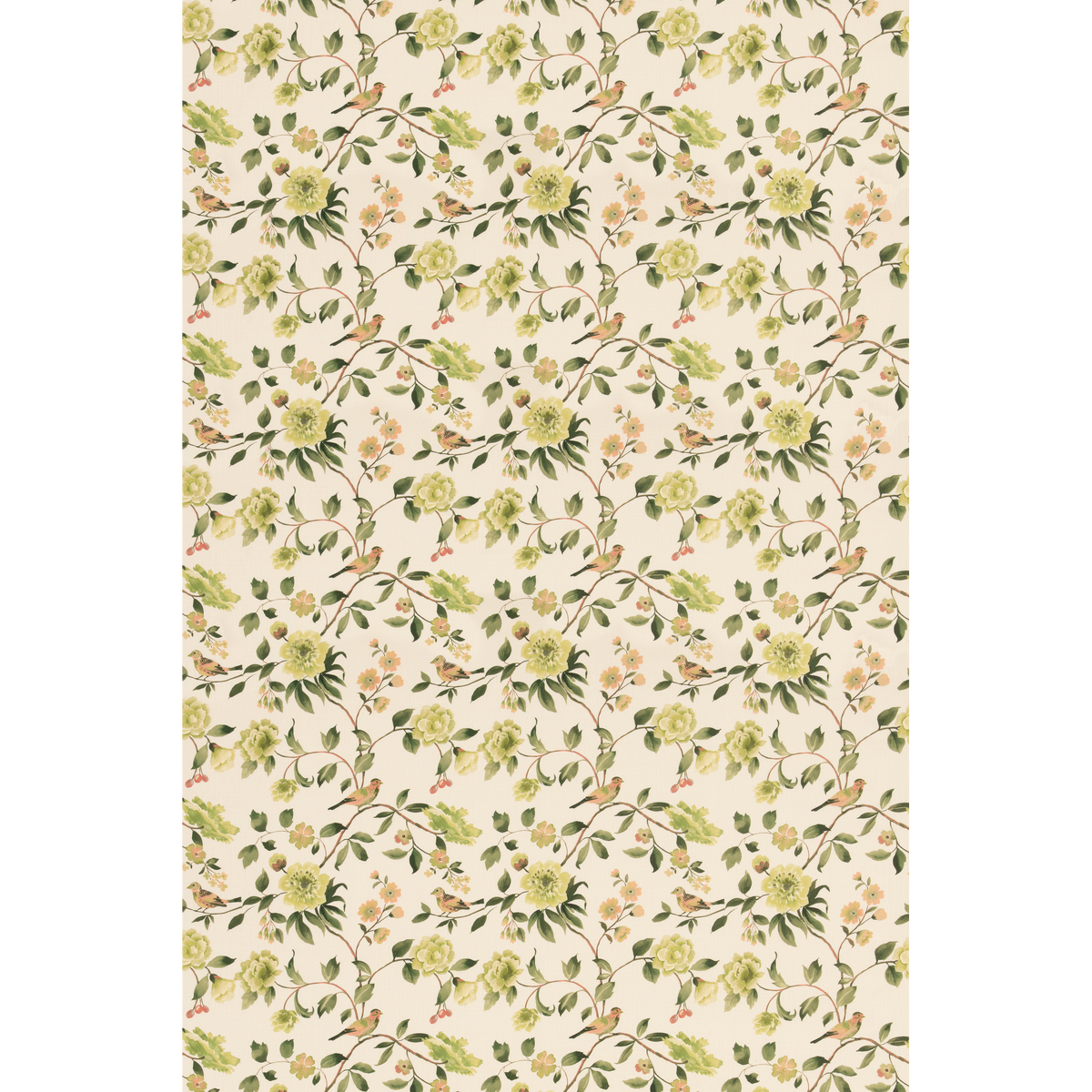 George & Minnie Watercolour Bird - Emerald - George & Minnie Fabric