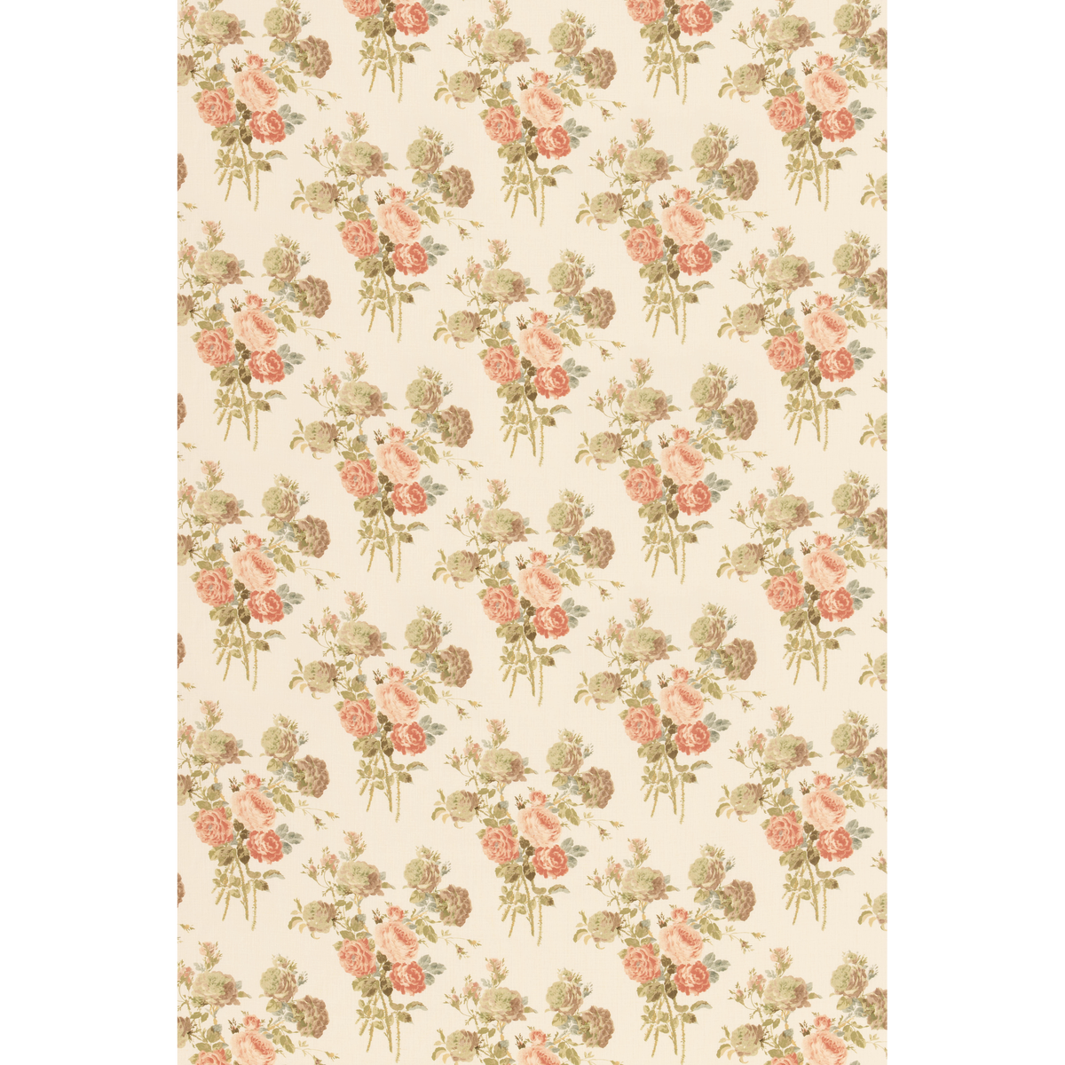 George & Minnie Rosie - Blush/Sage - George & Minnie Fabric