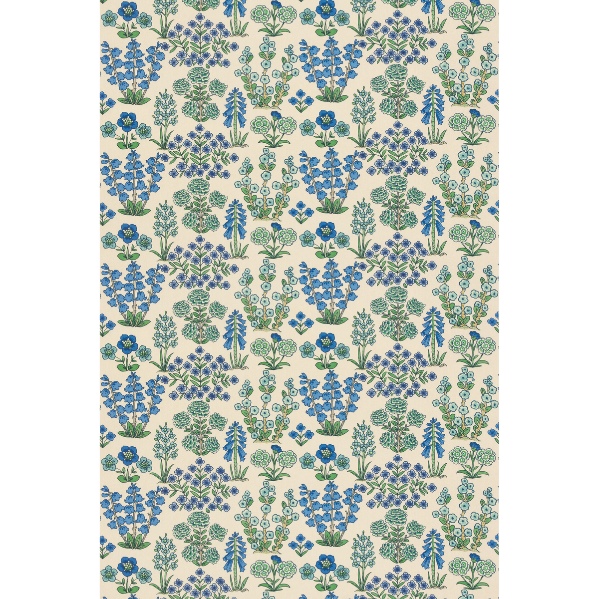 George & Minnie Minnie's Garden - Periwinkle/Emerald - George & Minnie Fabric
