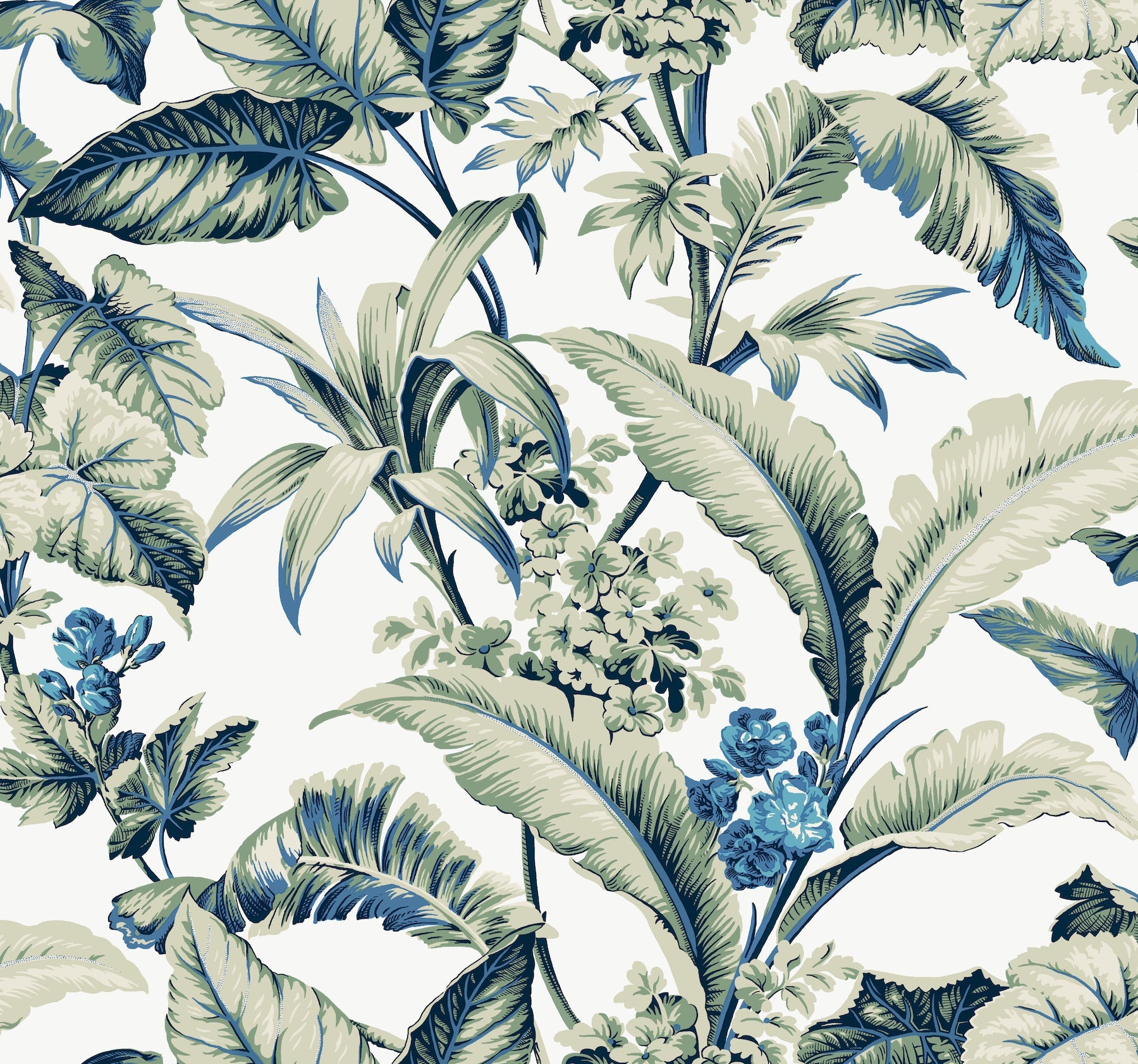 Mystic Isle Wallpaper - White/Multi - York Wallcoverings - GT4502