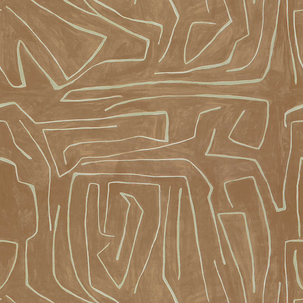 Graffito - Salmon/Cream - LEE JOFA MODERN Fabric