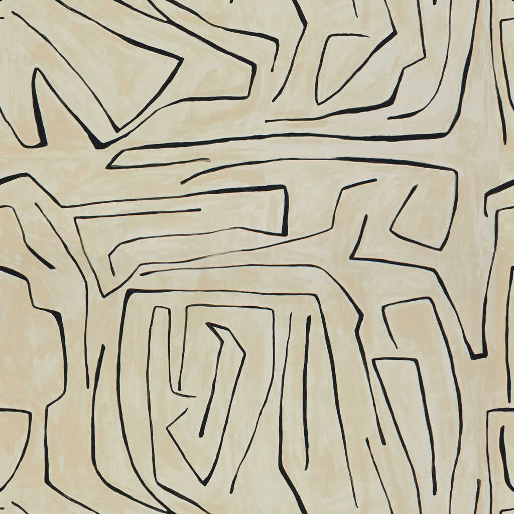 Graffito - Linen/Onyx - LEE JOFA MODERN Fabric