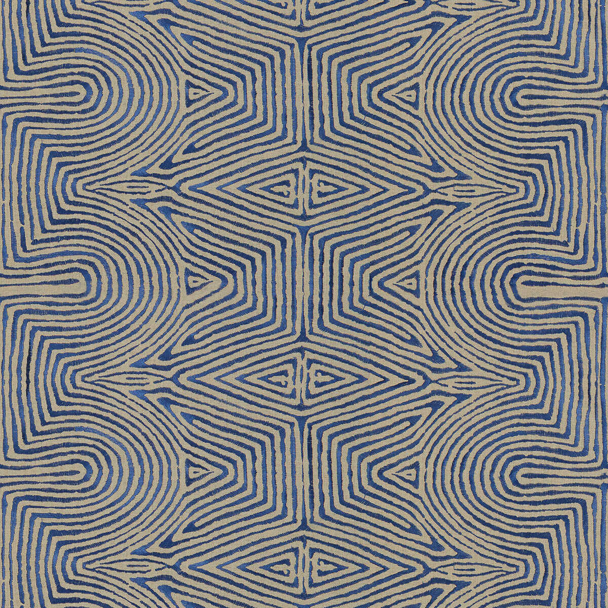 Julia Emb - Flax/Blue - LEE JOFA MODERN Fabric
