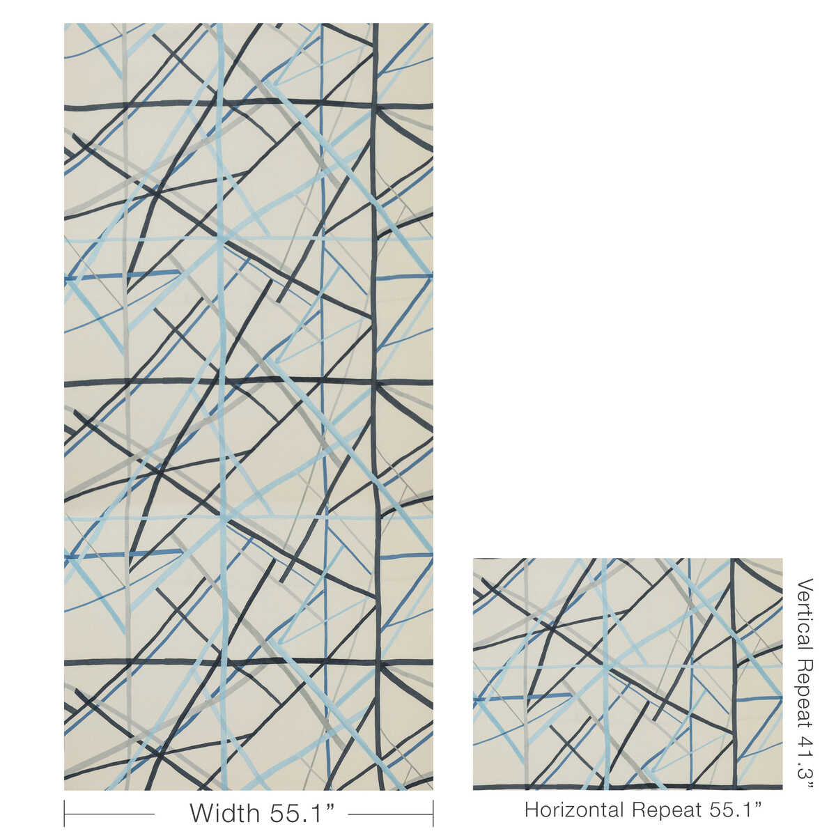 Simpatico Print - Sky - LEE JOFA MODERN Fabric