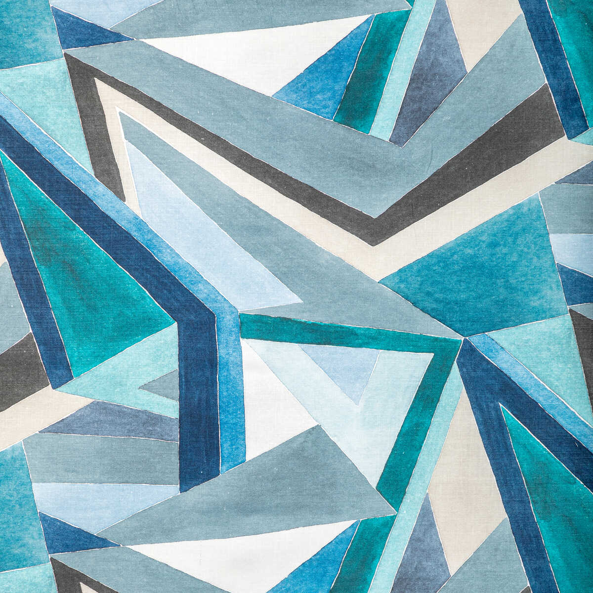 Roulade Print - Navy/Teal - LEE JOFA MODERN Fabric