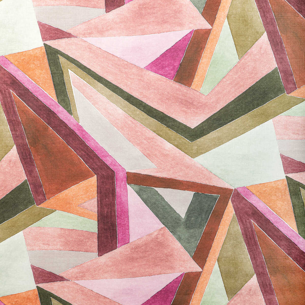 Roulade Print - Rose/Leaf - LEE JOFA MODERN Fabric