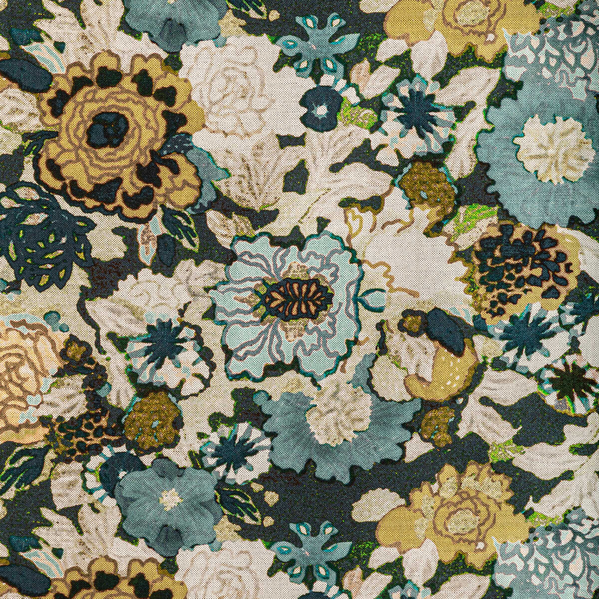 Arioso Print - Marine/Citron - LEE JOFA MODERN Fabric