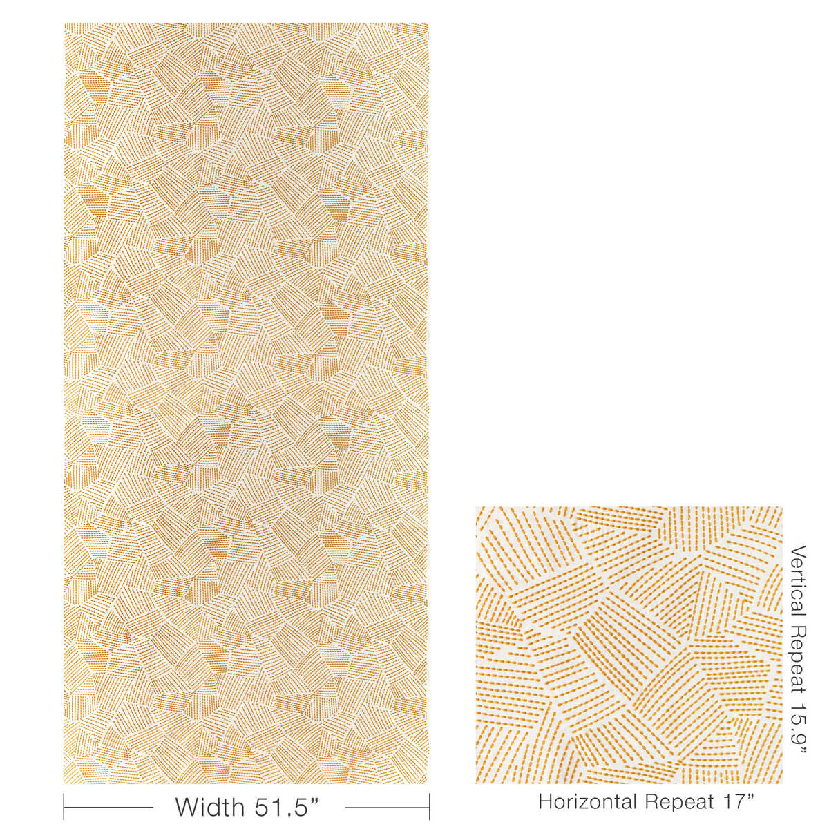 Chord Embroidery - Gold - LEE JOFA MODERN Fabric