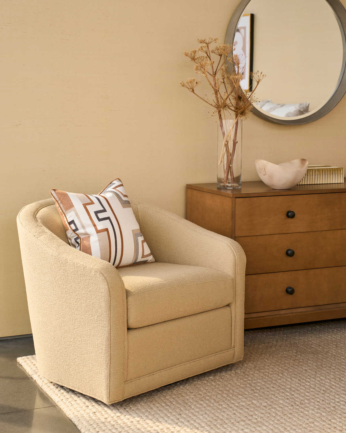 Tritone Embroidery - Copper - LEE JOFA MODERN Fabric