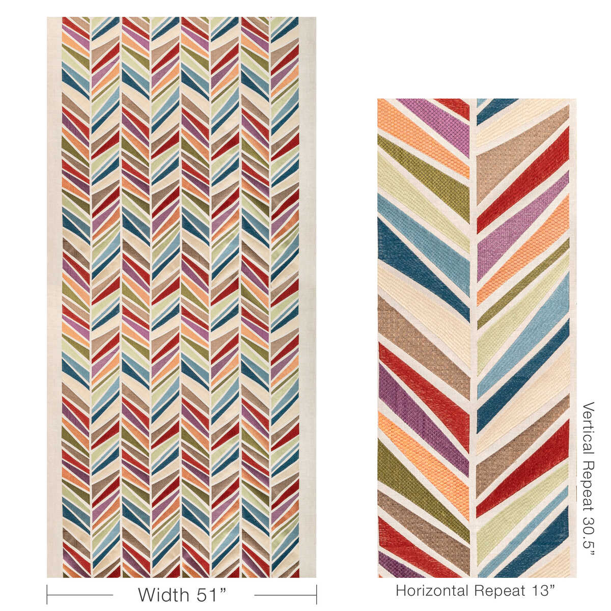 Tala Embroidery - Multi - LEE JOFA MODERN Fabric