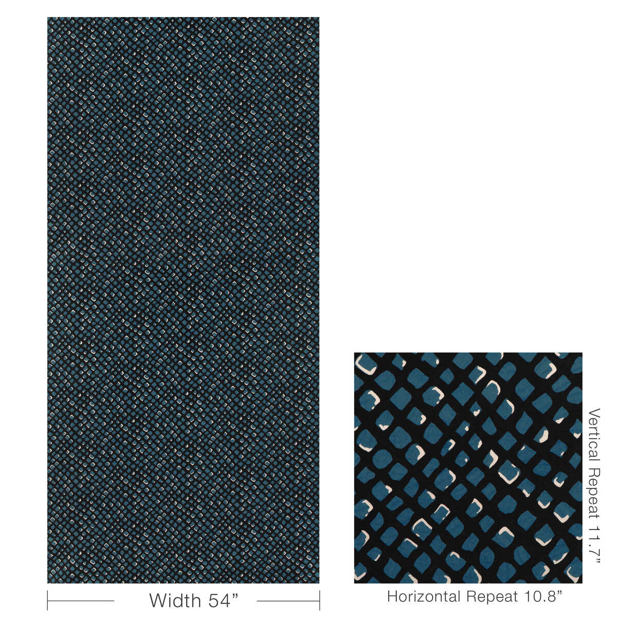 Lenox Print - Denim - LEE JOFA MODERN Fabric