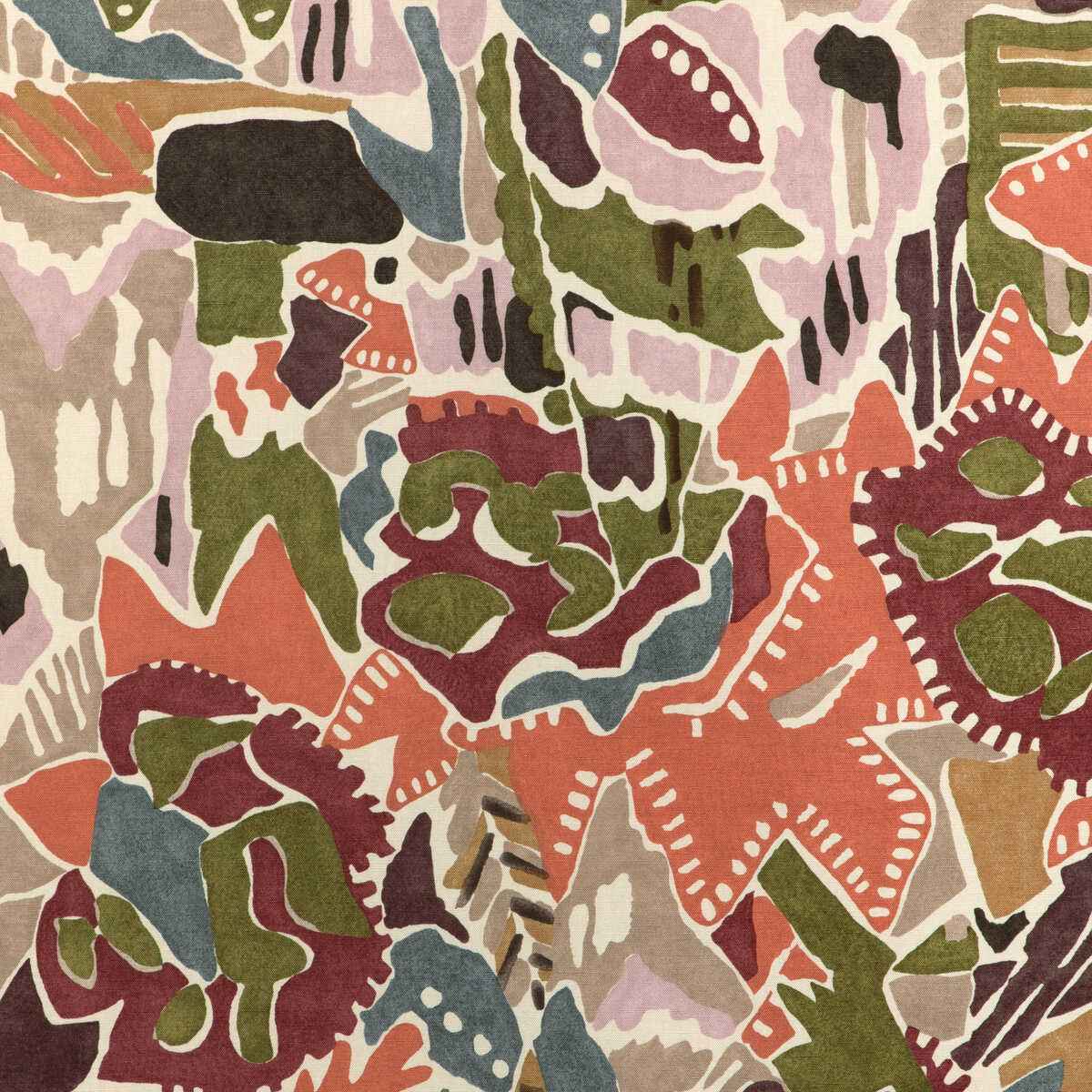 Gwf38043100 Chrystie Print Plum Clay Lee Jofa Modern Fabric
