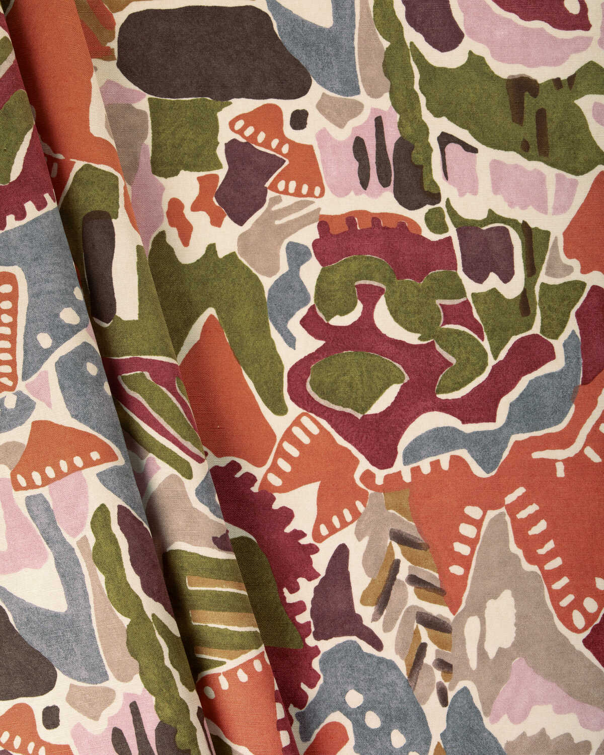 Chrystie Print - Plum/Clay - LEE JOFA MODERN Fabric