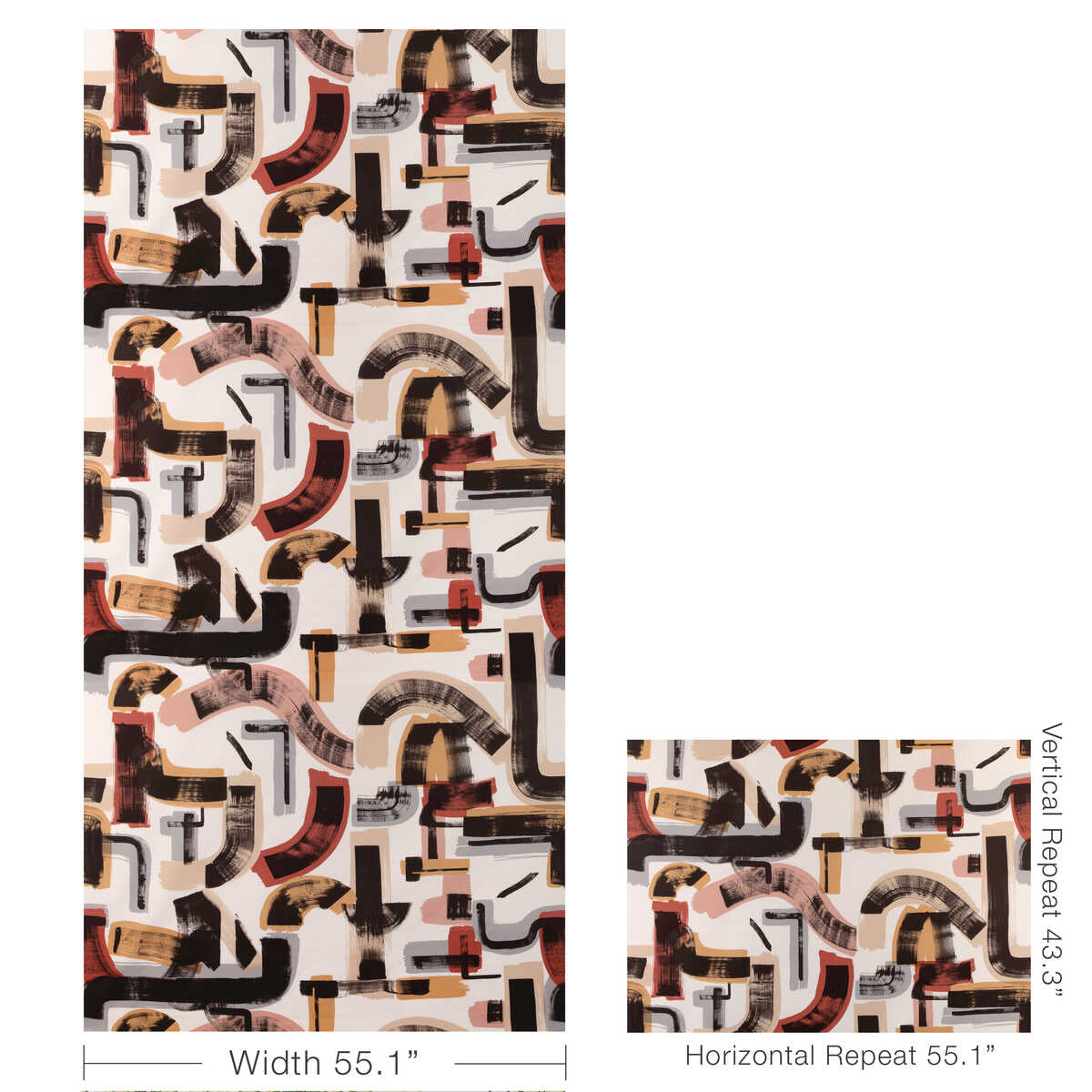 Bleecker Print - Spice/Gold - LEE JOFA MODERN Fabric