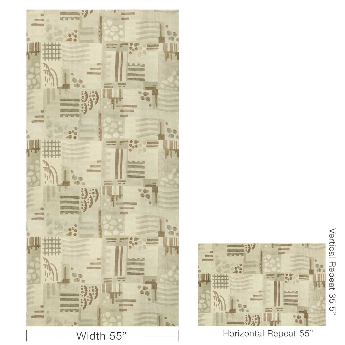 Veda - Limestone/Bark - LEE JOFA MODERN Fabric