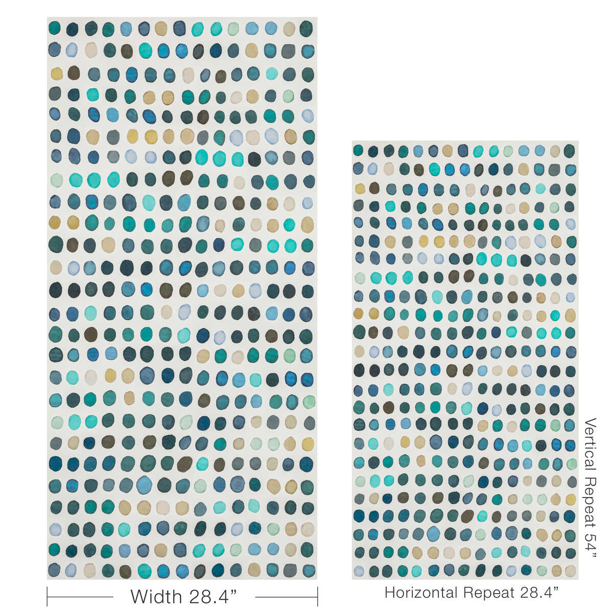Twister Paper - Denim/Aqua - LEE JOFA MODERN Wallpaper