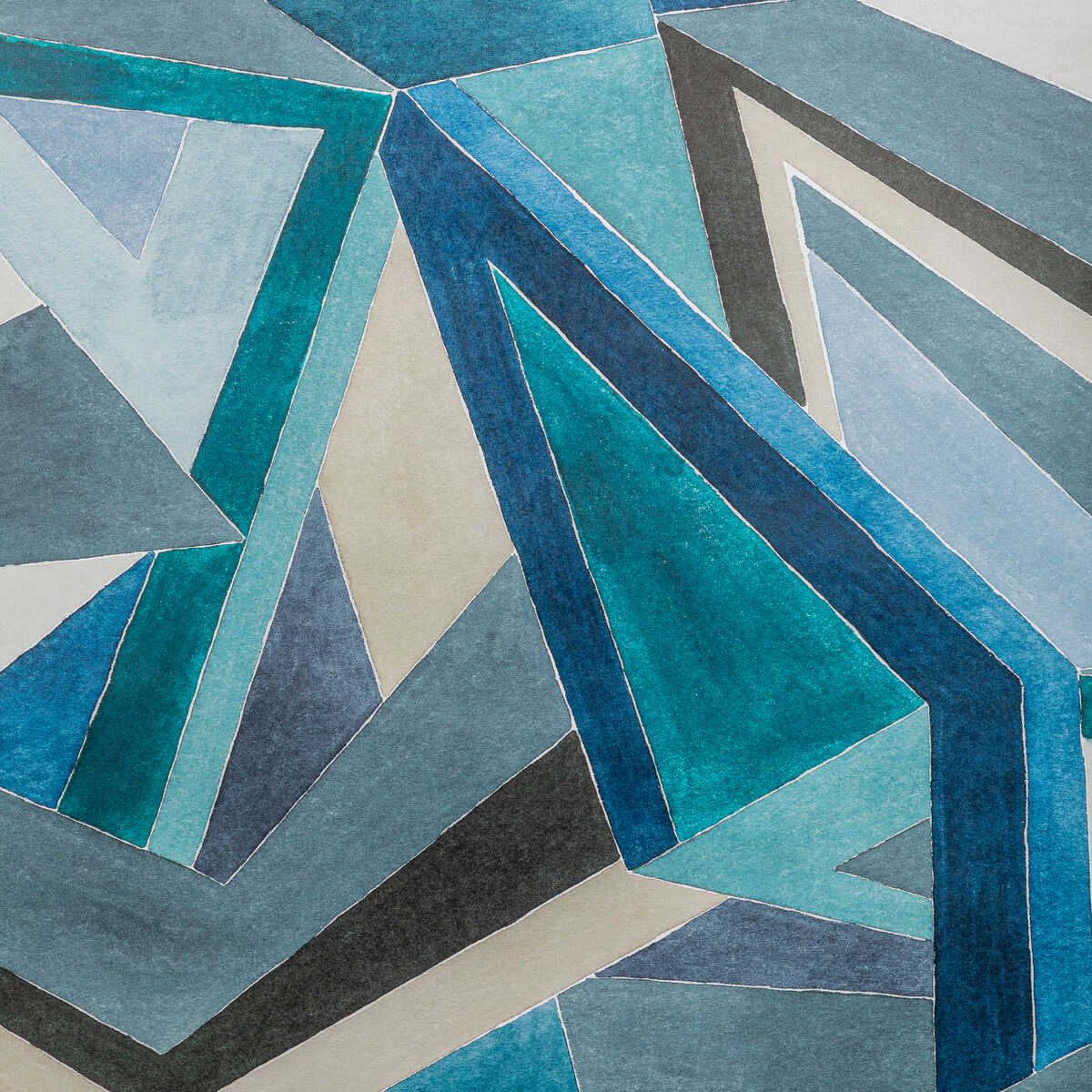 Roulade Paper - Navy/Teal - LEE JOFA MODERN Wallpaper