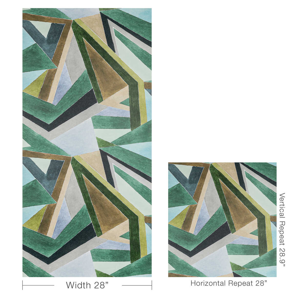 Roulade Paper - Juniper/Buff - LEE JOFA MODERN Wallpaper
