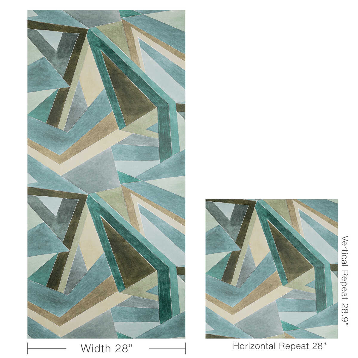 Roulade Paper - Aqua/Dune - LEE JOFA MODERN Wallpaper