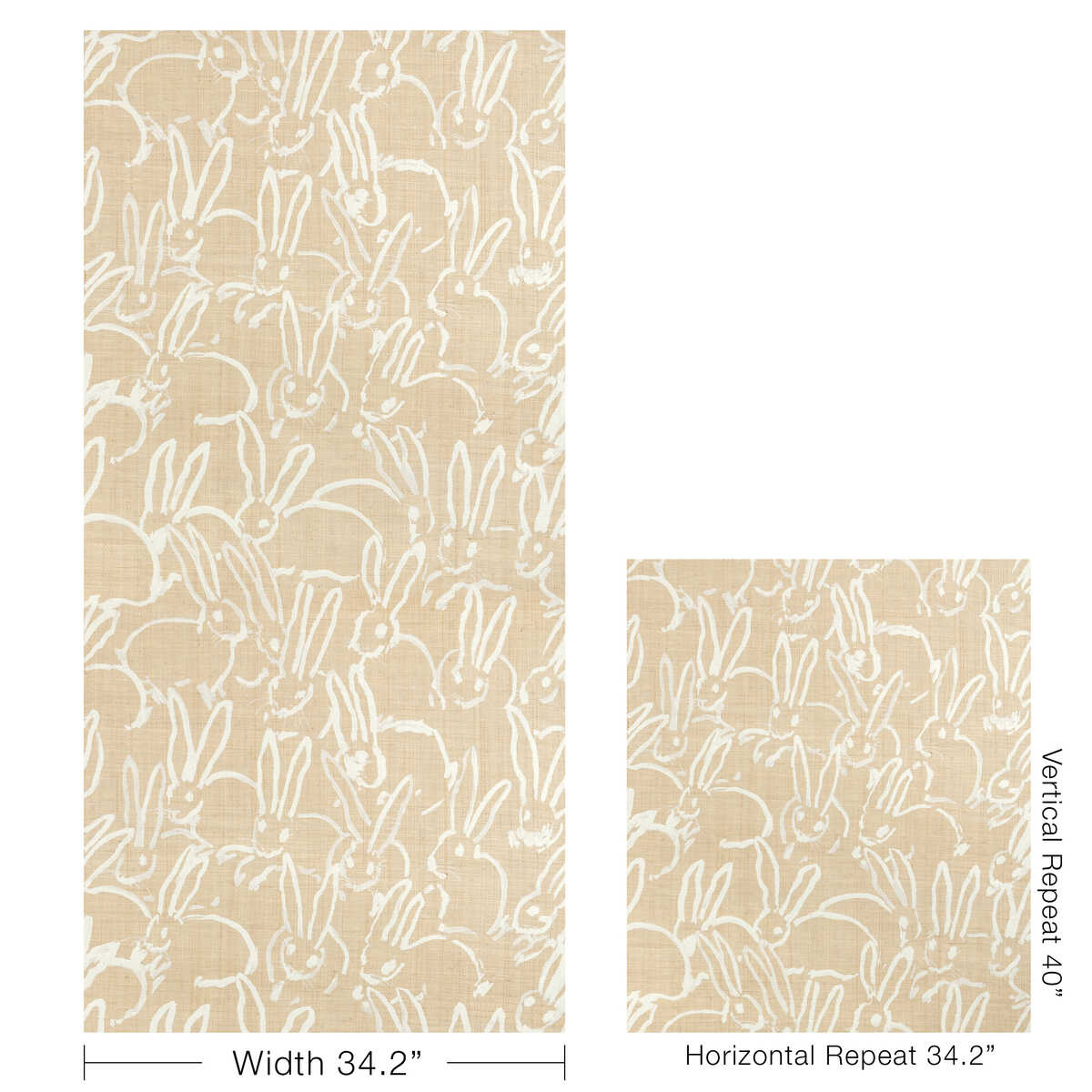 Hutch Raffia - Ivory - LEE JOFA MODERN Wallpaper