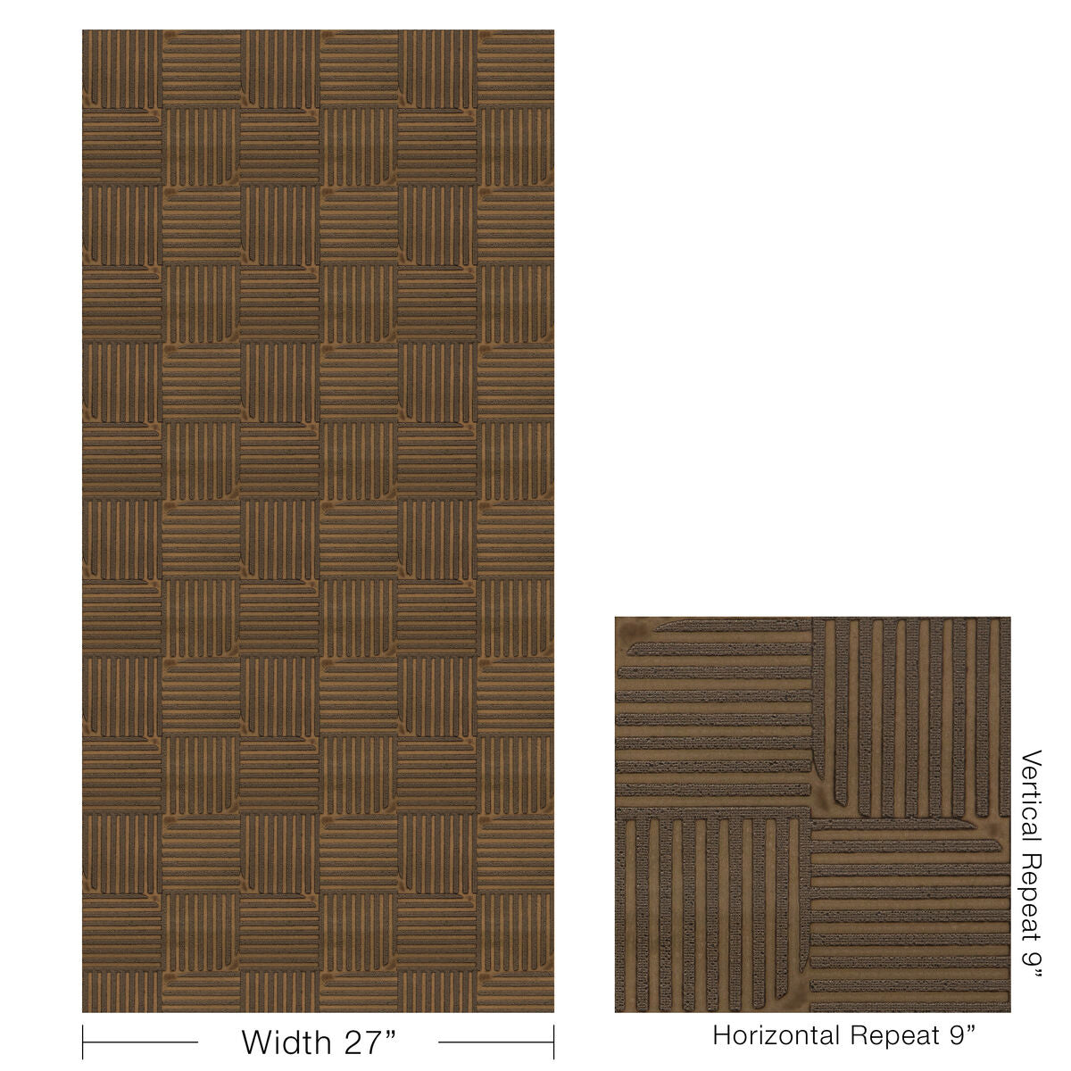 Tetra Wc - Walnut - Lee Jofa Wallpaper