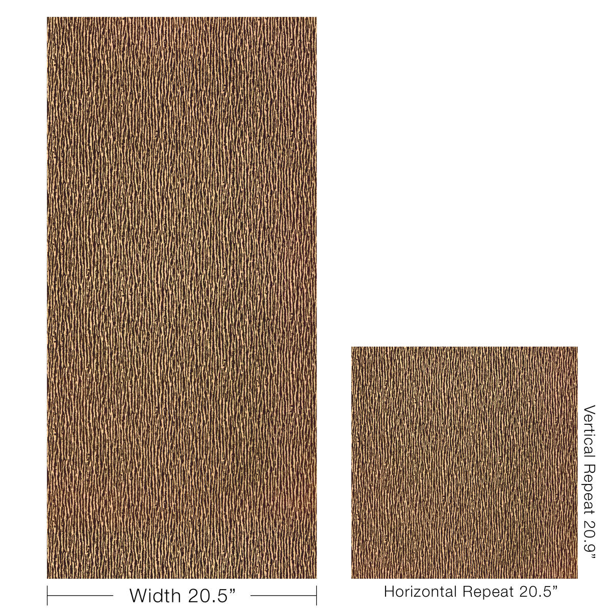 Maia Flock Wc - Tiger Eye - Lee Jofa Wallpaper