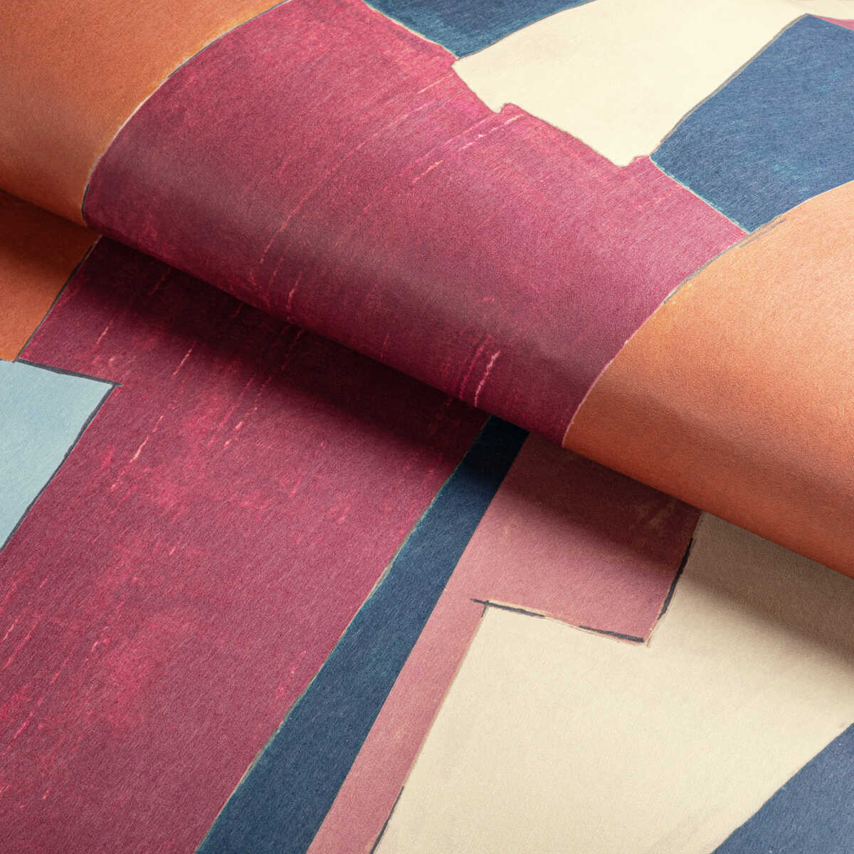 District Paper - Claret - LEE JOFA MODERN Wallpaper