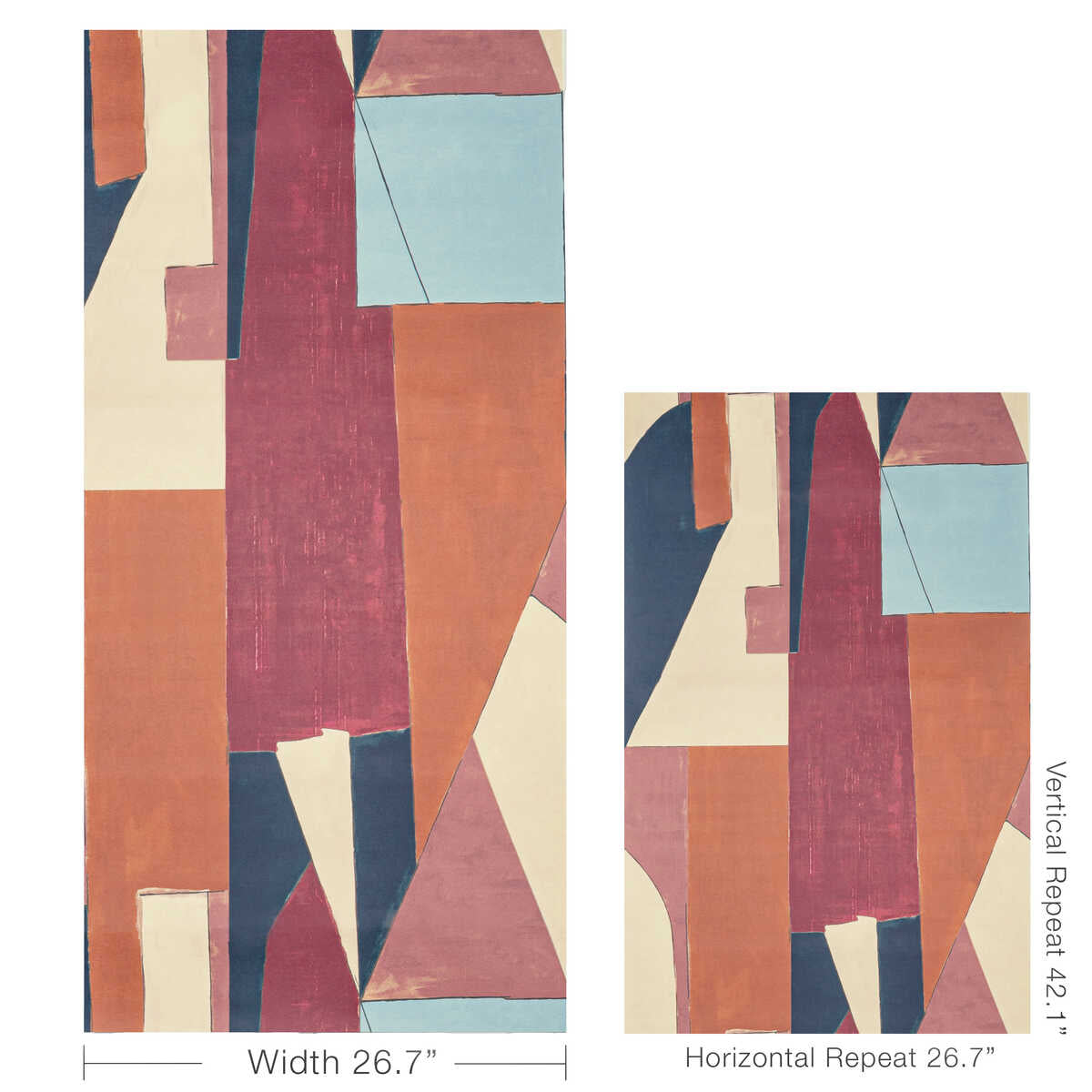 District Paper - Claret - LEE JOFA MODERN Wallpaper